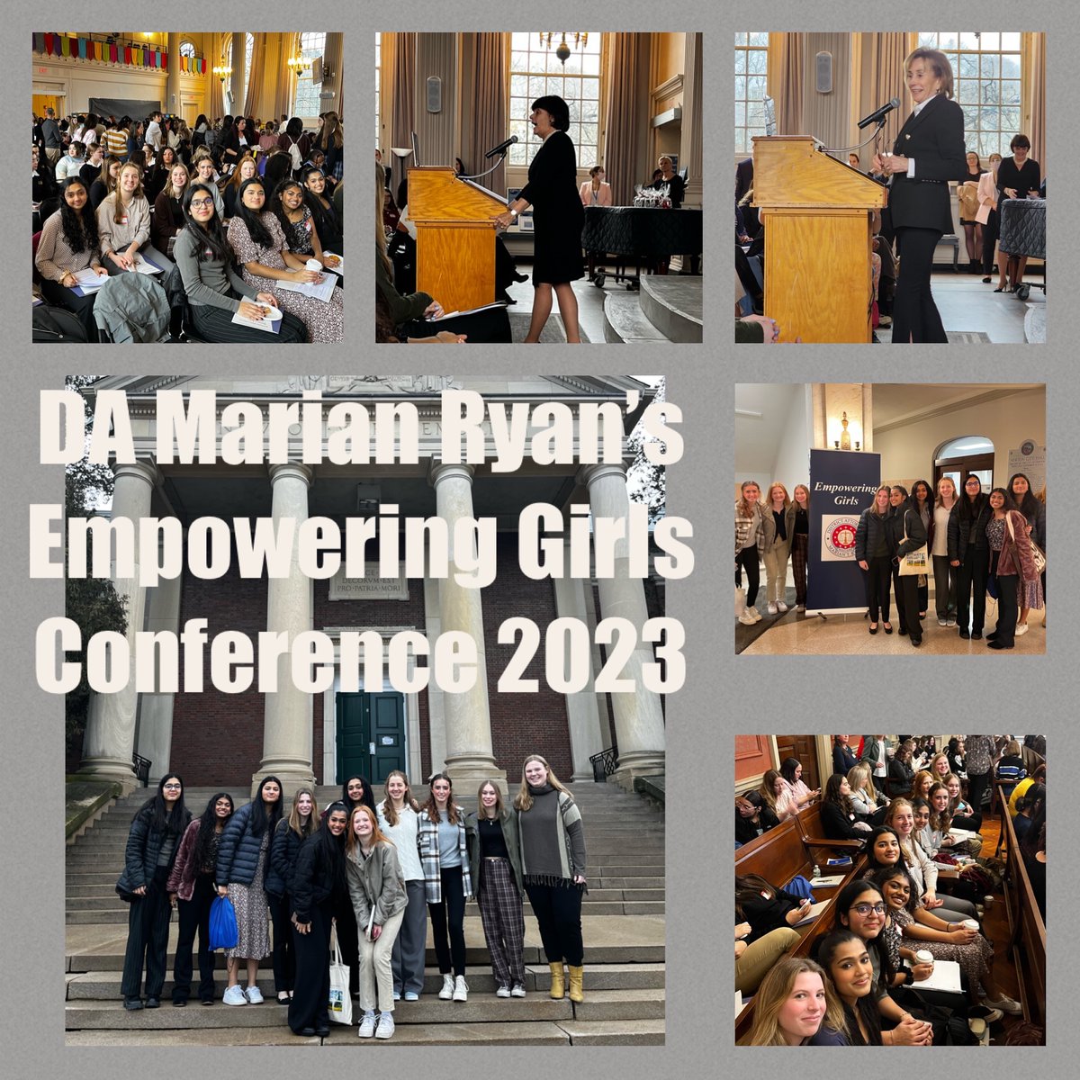 A great day to be inspired with our group from Westford Academy #EmpoweringGirls @westfordacademy @DAMarianRyan