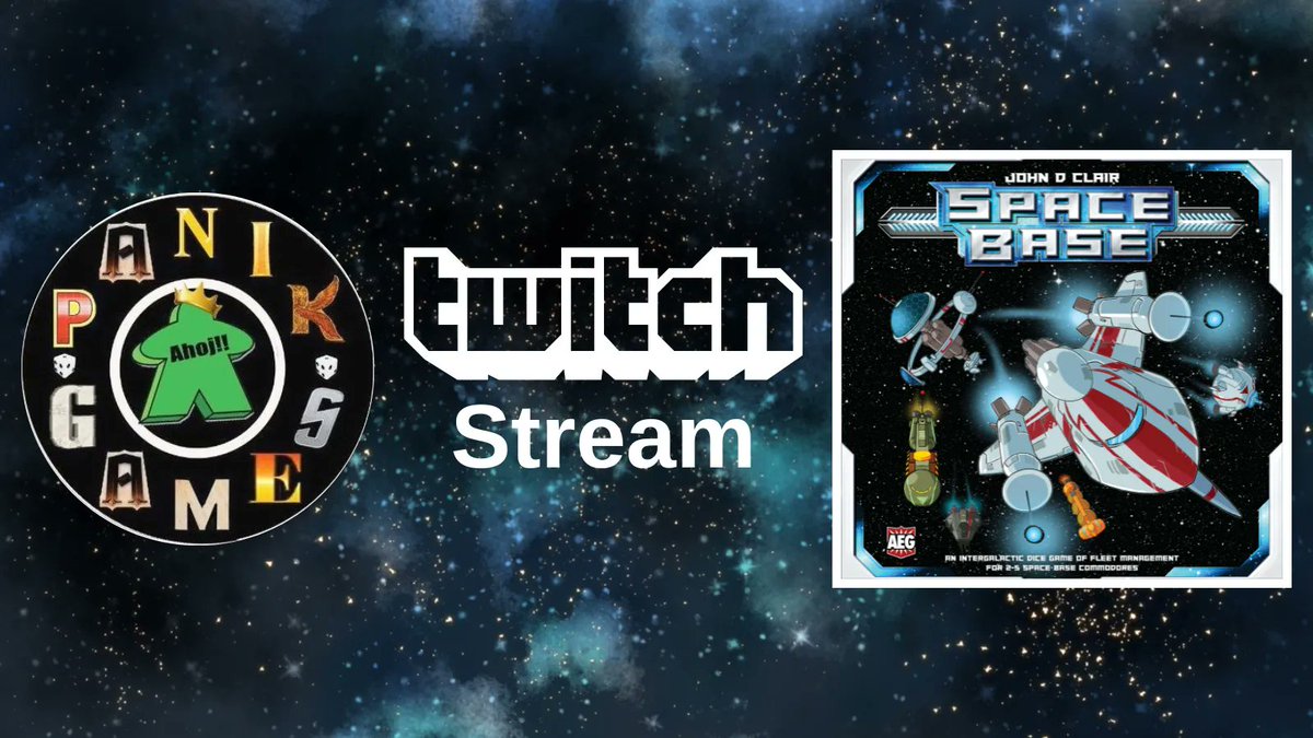 sovranti's tweet photo. @PanikGames is playing Space Base! 

Tune in NOW on Twitch &amp; be sure to say hi in chat :)
https://t.co/KFbEscJPLc 
#spacebase #spacemonth #twitchstream @alderac https://t.co/hpnmEw49Qv