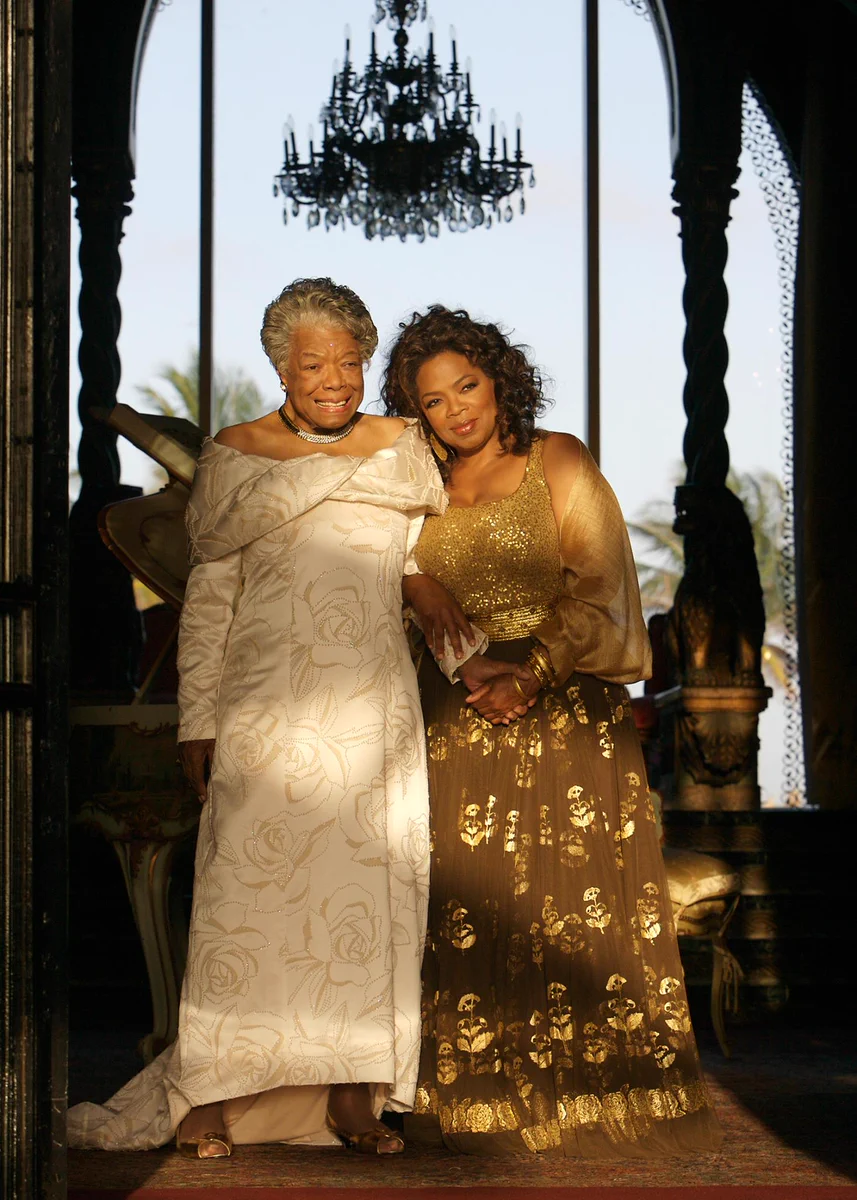 An image of Maya Angelou and Oprah Winfrey.