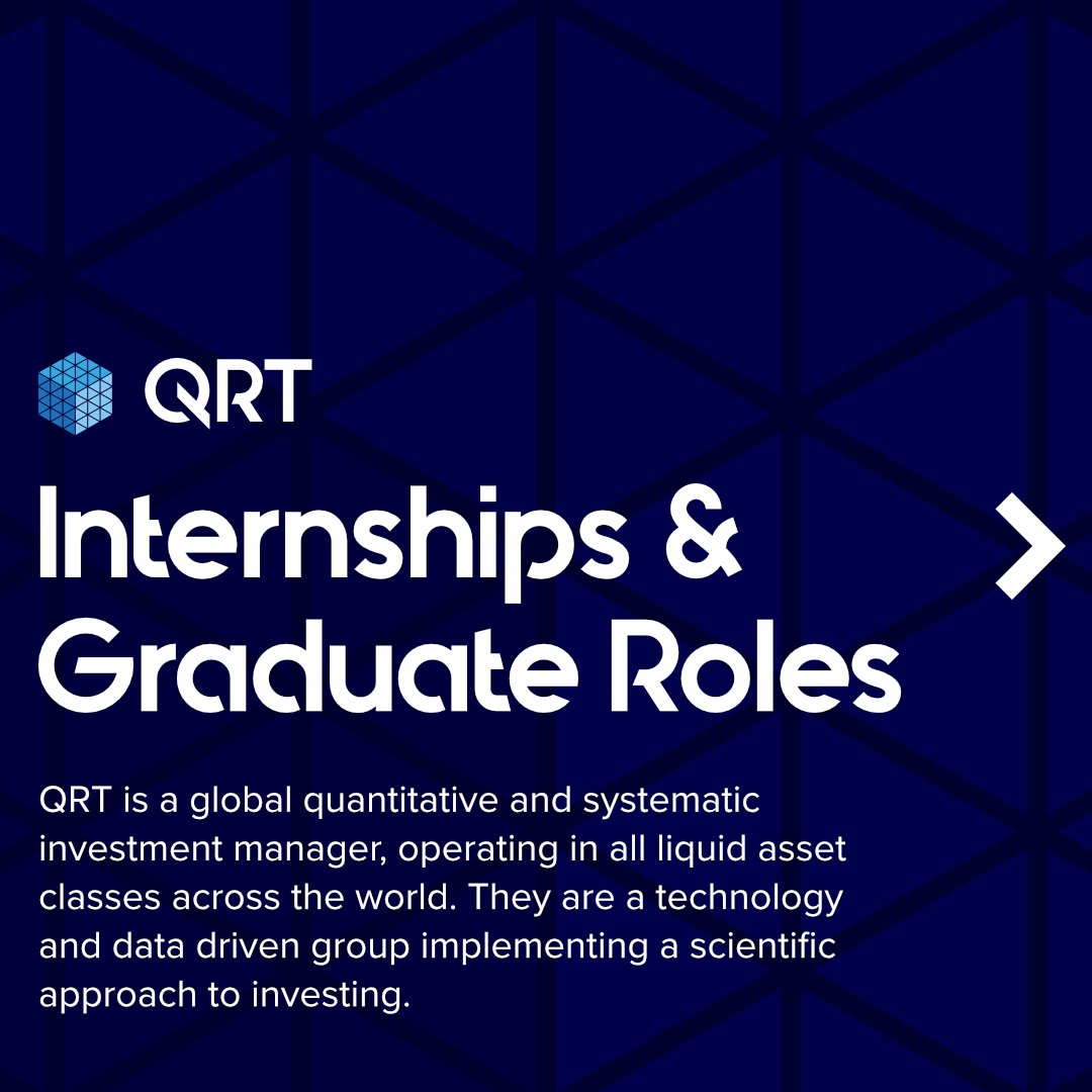 CSSBristol's tweet photo. QRT are still recruiting for their internships, placements and graduate roles! Find out more https://t.co/LTUfaXK9oK https://t.co/L9BfBWgfEE
