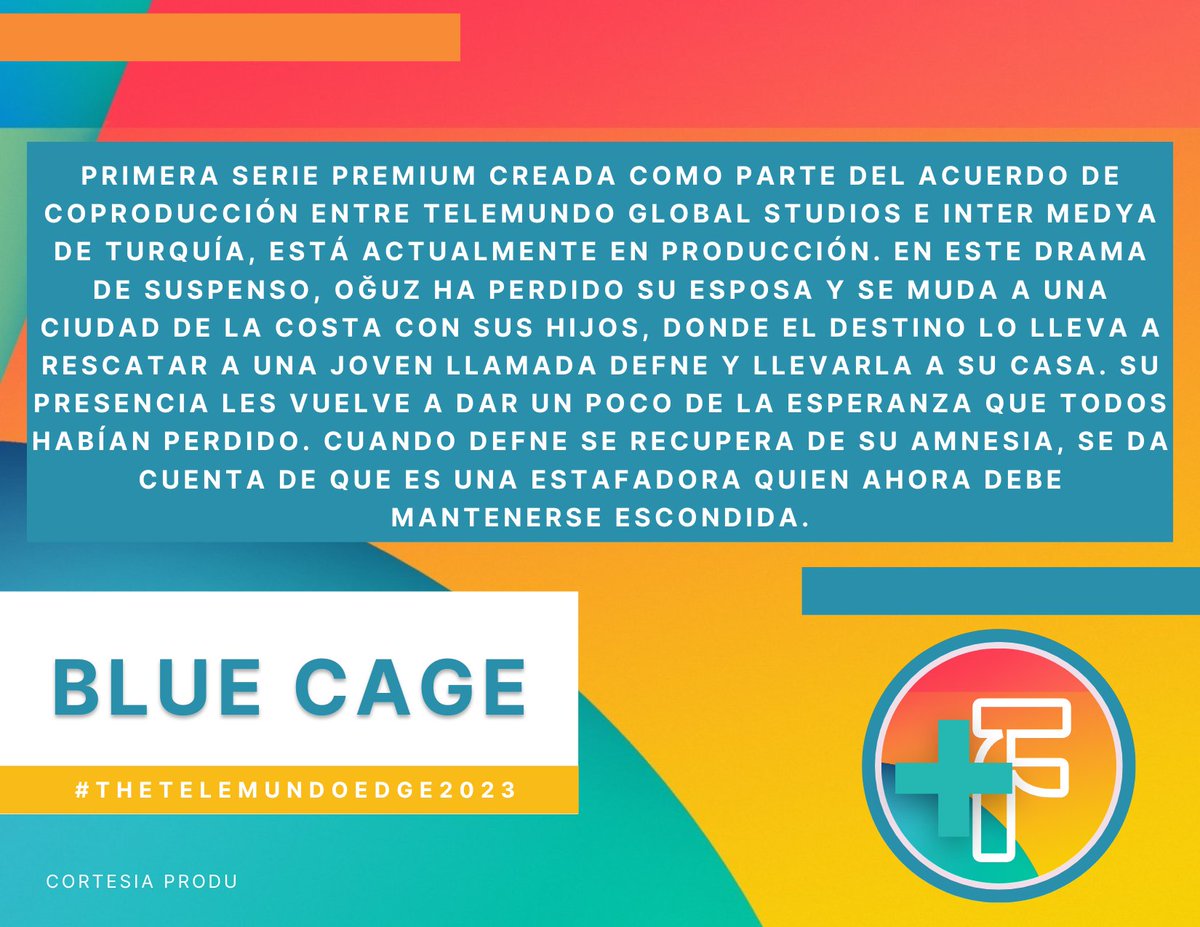 MasFarandulaOf's tweet photo. #BlueCage primera series premium producida por Telemundo Global Studios e InterMedya (empresa de Turquía).
#TheTelemundoEdge2023 #ContentAmericas #Telemundo https://t.co/IQmkJJLEur