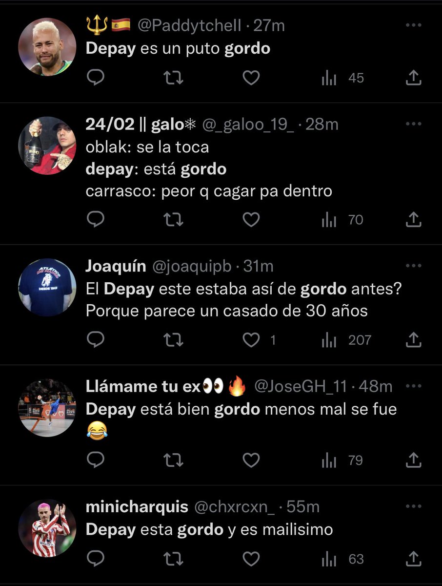 MartinMinan_'s tweet photo. Memphis pasó de “fichaje estilo Villa/Suárez jaja Barça club hermano” a “está más gordo que un hipopótamo” en 2 partidos https://t.co/2xuX1NJbH1