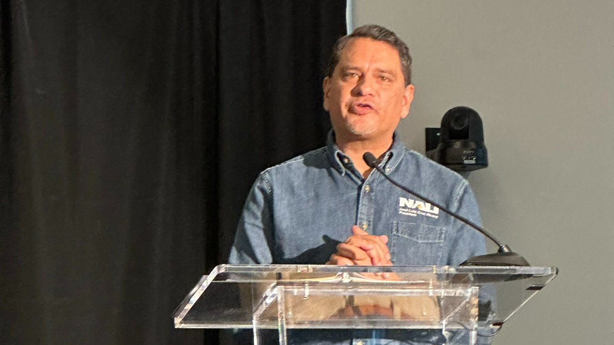 EdForwardAZ's tweet photo. .@NAUPresident José Luis Cruz Rivera spoke about the efforts NAU has made to create more equitable access to university education and the economic imperative it has for our state. #MAPA2023 https://t.co/OyqmVtXFqB