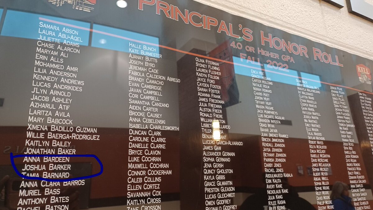 jbarker_22's tweet photo. Blessed to be on the Principles Honor Roll for Fall 2022‼️‼️@Kell_Football @Coach_May82 @BehindTheLOS @cferdinand_21 @Velocity_XP @Velocity_XP @CoachSteveKim @RecruitGeorgia @Velocity_LS https://t.co/1zCbGO09LQ