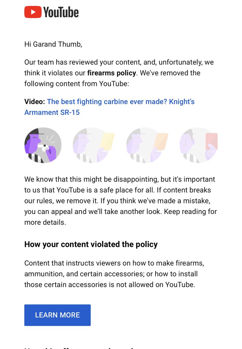 GarandThumb1's tweet image. getting crushed by @YouTube please help us get the word out that 2A content is being unfairly targeted.