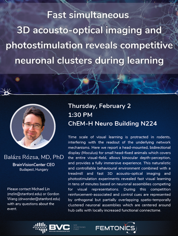 Little time change! But the talk is still on! If you are at the Stanford campus, come and check it out! 
@MichaelLinLab #voltageimaging #2pimaging #AOD