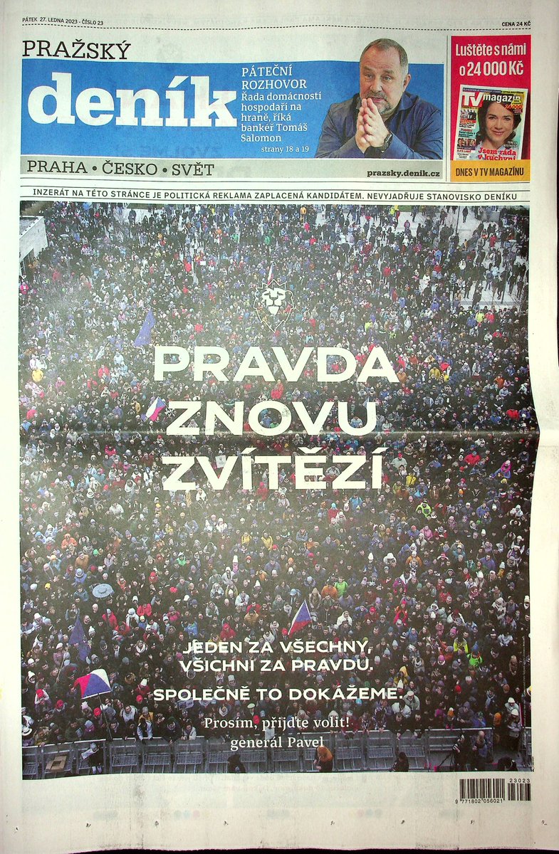 davidhanus's tweet photo. Denní tisk IV, pátek 27.ledna 2023
#dennitisk #blesk #denikblesk #aha #denikaha #hospodarskenoviny #hospodarky #denikn #enkocz #pravo #denikpravo #dnes #mfdnes #lidovenoviny #lidovky #sport #deniksport #trafikanavinici #ceskatrafika https://t.co/HE1ZBX8AC0
