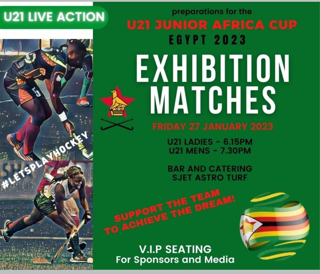 tawah_munthali's tweet image. The Zim U21 Hockey teams are appealing for donations ahead of their participation in the U21 Junior Africa Cup pencilled for Egypt in March 2023.

Tonight they will hold exhibition matches at St John's Educational Trust (SJET) ASTROTURF.