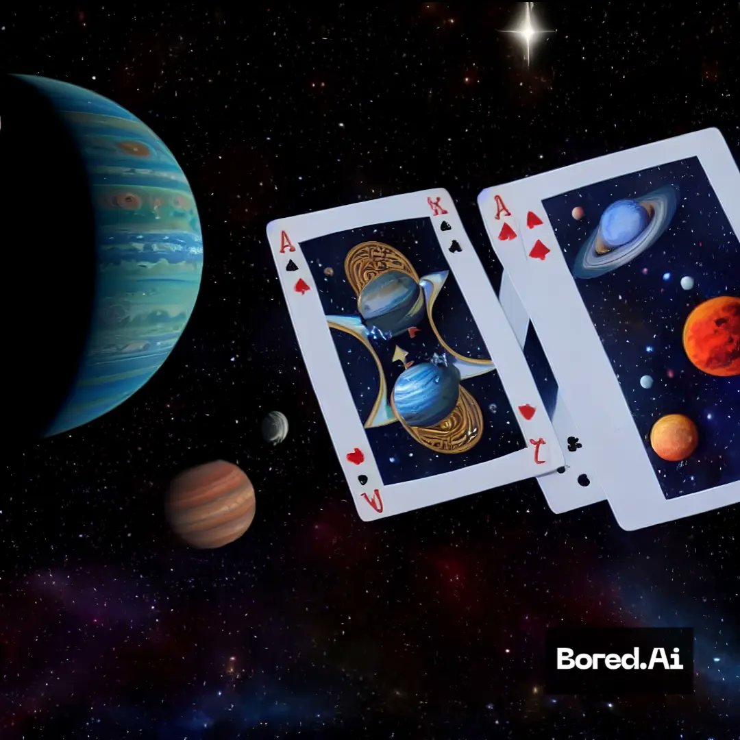 mrpoizonous's tweet photo. Cosmic cards #planets #space #scifi #cards #abstractart #conceptart #text2art #aiartwork #aiartist #mrpoizonous #boredai #pictures #aiartcommunity #portrait #digitalpainting #digitalart https://t.co/ektS1FrGXU