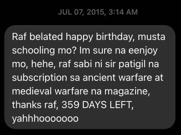 Not many know that PNoy kept a countdown calendar to track his remaining days in office. 

He was eager to let go. He had no fantasies about staying in power. 

Sic transit gloria mundi.
Six years is enough.