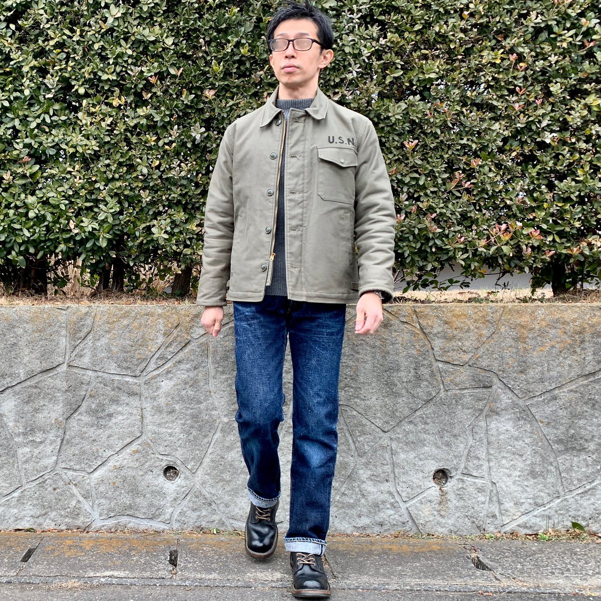 YossiyWear's tweet photo. #ホワイツ #whitesboots スモークジャンパー
#ロレックス #rolex
ジーンズは #サムライジーンズ
#andersenandersen のニットに #リアルマッコイズ #A2DeckJacket 着て完全防寒👍
今日はお休みをもらってます😌 https://t.co/0cwcyWJrAt