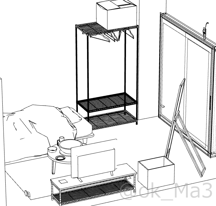 RTの機能クリスタでもできる機能だけどwebでできるってのがいいね自作した与根くんち
パーツが変なところに刺さってるのがばれる 