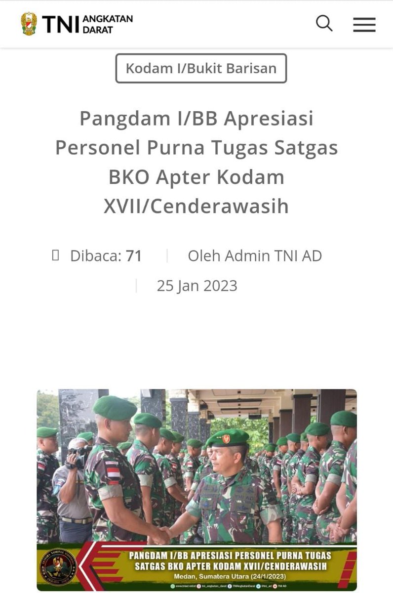 ShelaAgst's tweet photo. yakin bahwa sebagai Prajurit Sapta Marga, penugasan apapun yang diberikan oleh negara merupakan suatu kehormatan dan kebanggaan,

@ngopibareng_DAR

KSAD Jenderal Dudung Abdurachman
Angkatan Darat Di Hati Rakyat
Tulus Utamakan Rakyat https://t.co/C1n80zqZB3