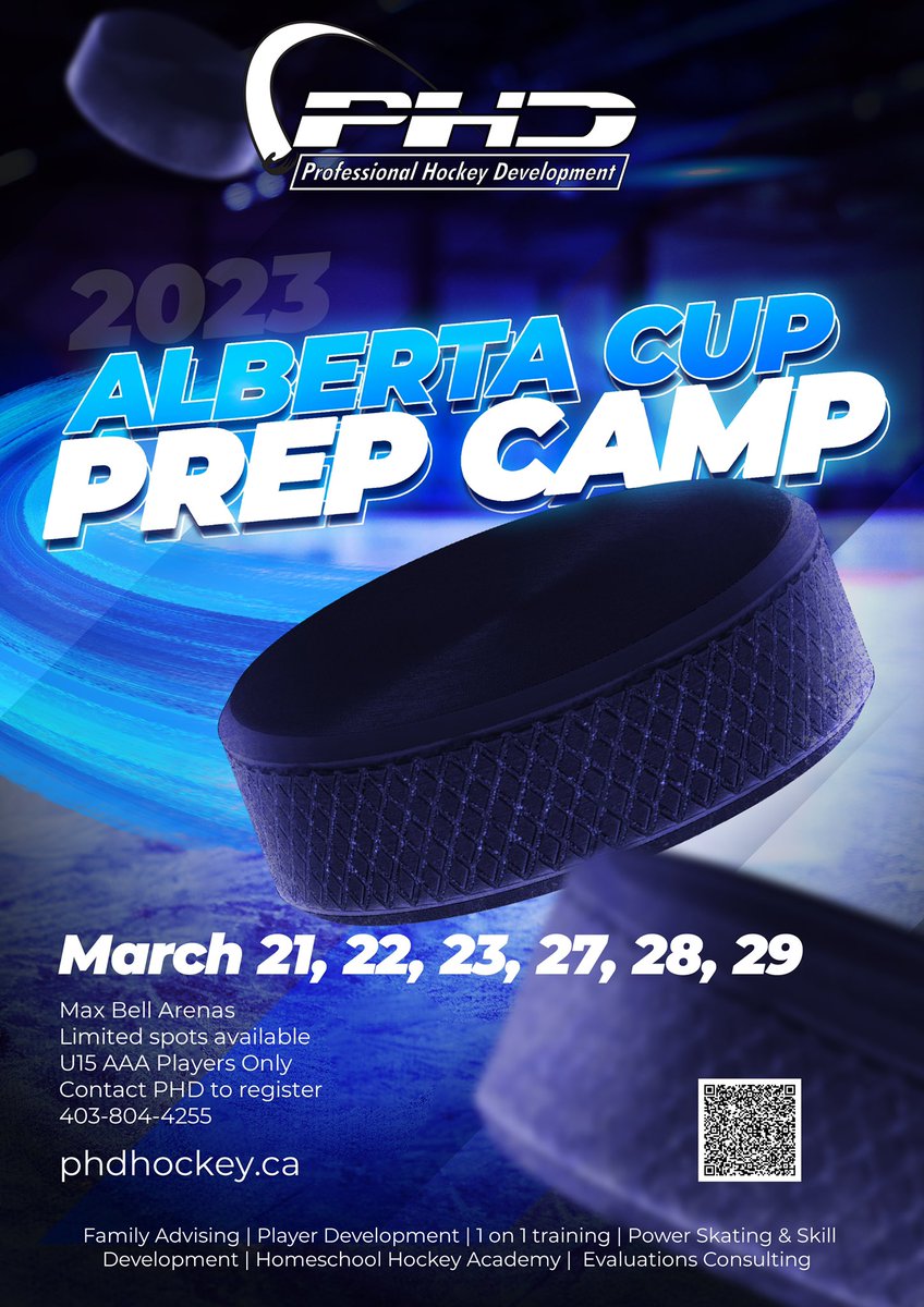 PHD87783030's tweet photo. Camp almost full!  Room left for only 3 D &amp; 1 Goalie #albertacup2023 #phdhockey https://t.co/TPmOieMj0V