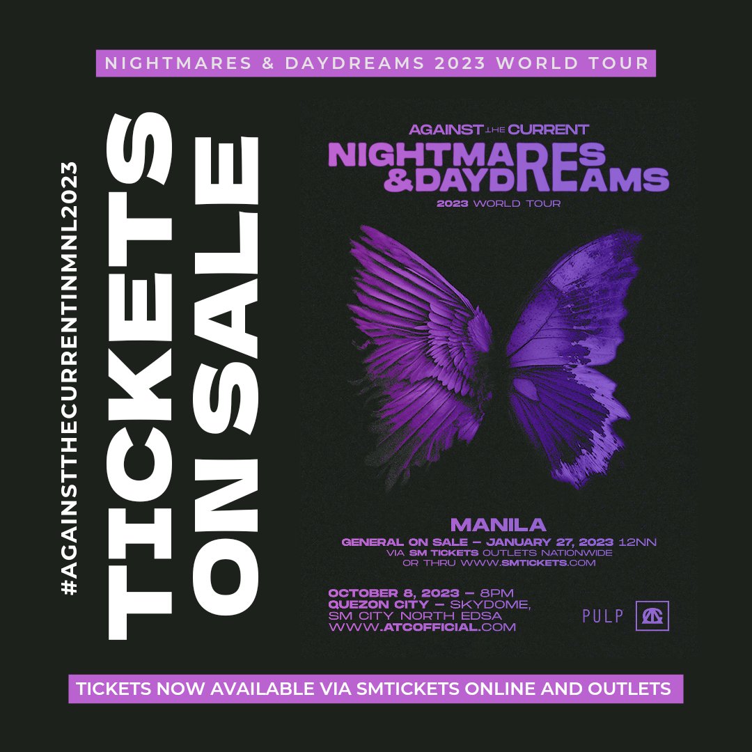 philconcerts's tweet photo. TICKETS NOW ON SALE: #AgainstTheCurrentinMNL2023

🗓️ October 8, 2023
📍Skydome, SM City North EDSA
🎟️ SM Tickets outlets
🎟️https://t.co/LFc23s4xTY

@pulpliveworld https://t.co/LbeKZ0csf0