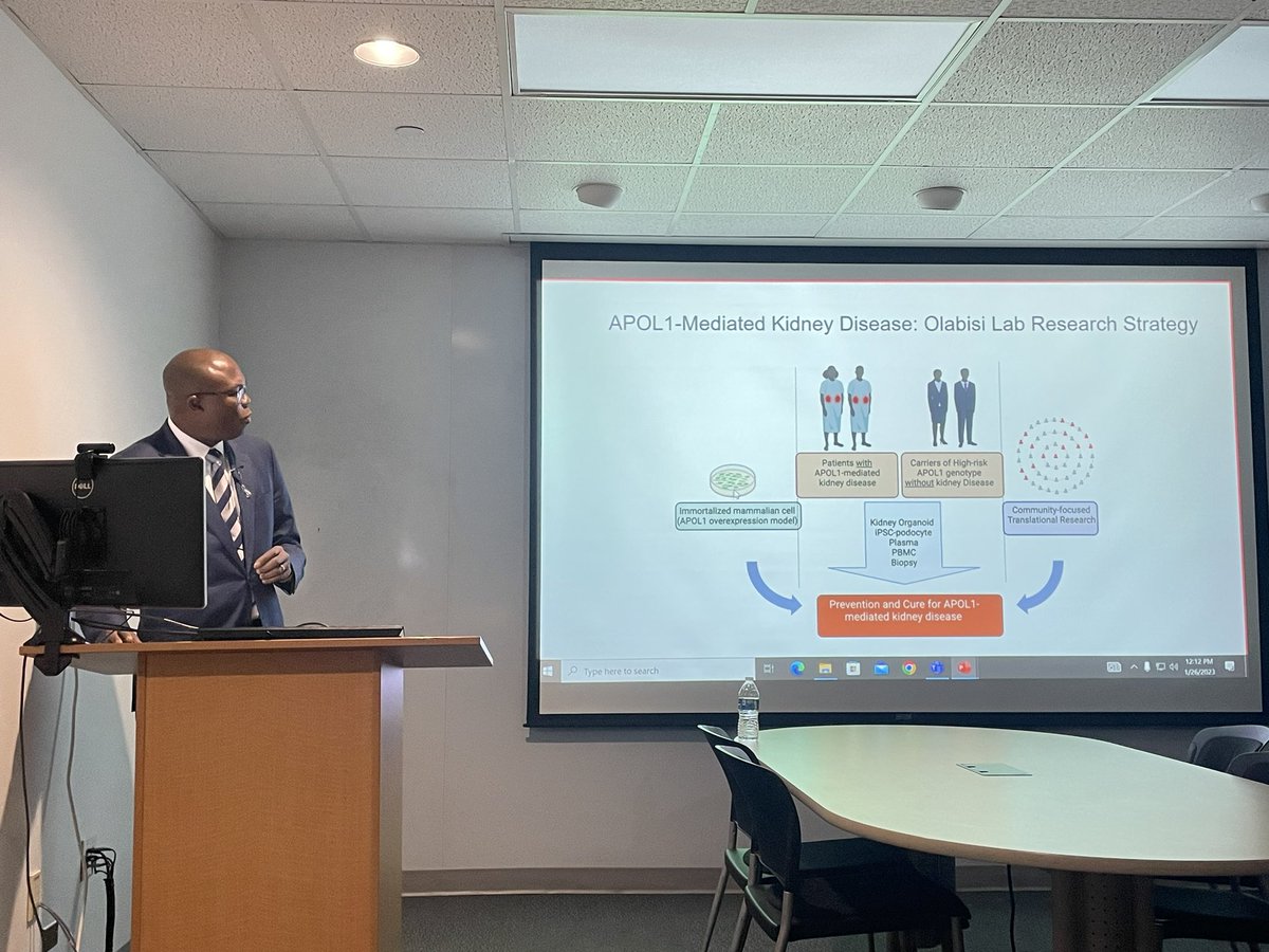Inspiring talk today by Dr. Ope Olabisi from Duke—a great example of translating basic research to the patient!
