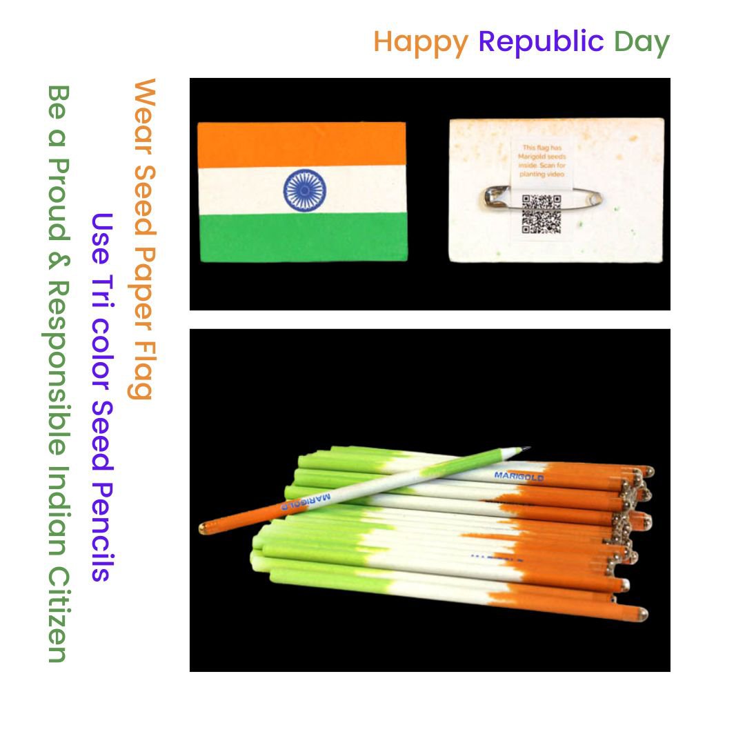 Everyday is a Patriotic Day...
Wear your flag, proudly...
We have designed Seed Paper Flags...making sure  that there is no waste and every flag will turn into a plant when it touches soil &amp; moisture....

#seedpaper #seedpaperflag #tricolor #republicday #patriotism #2323designs