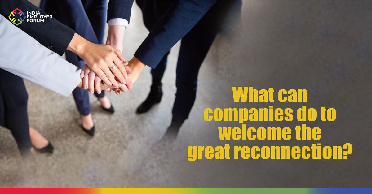 IndiaEmpForum's tweet image. The companies worldwide brace themselves for what has been touted as the Great Resignation. As we work towards the great reconnection, what can companies do differently? Read more bit.ly/3wjVtOs  

#GreatReconnection #LayoffsSeason #EmployeeRetention #GreatChurn