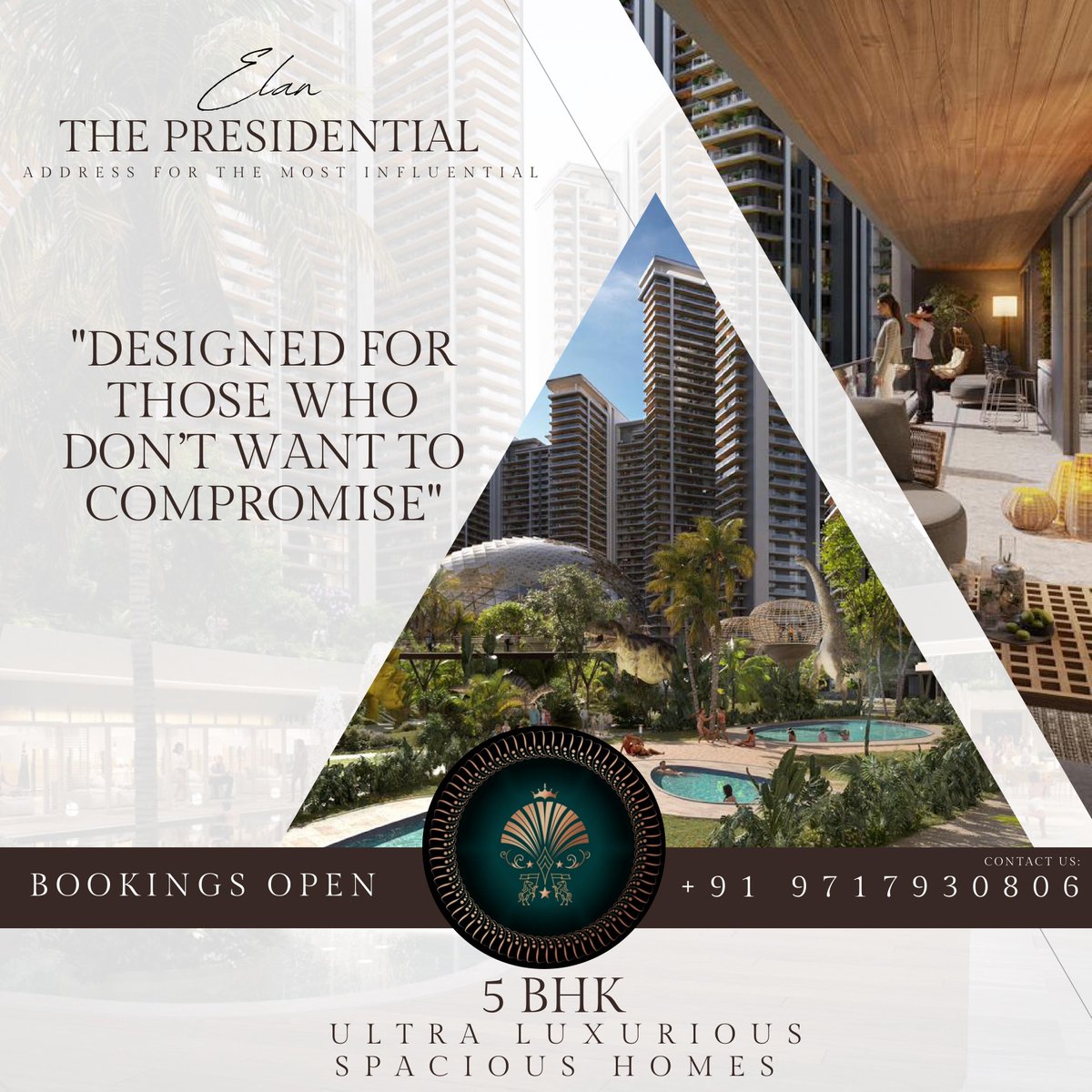 saranshrealtors's tweet photo. Elan The Presidential
An Address that Defines Your Stature
5 BHK Ultra Luxurious Spacious Homes
Dwarka Expressway Sec-106, Gurugram
Contact us for exclusive Deals & Prices: 9717930806
#ElanGroup #ElanPresidential
#investment #propertyingurgaon
#saranshrealtorsindia https://t.co/zos7JVXNjz