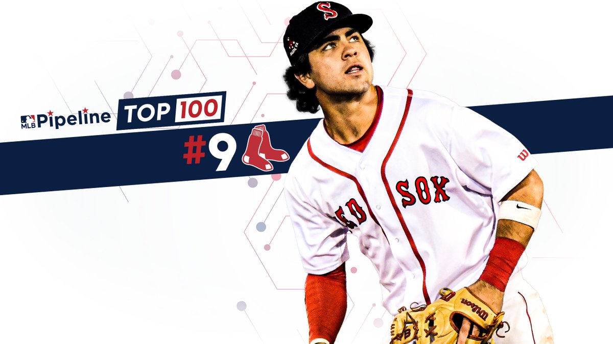 MLBPipeline's tweet photo. 20-year-old @RedSox shortstop Marcelo Mayer, taken fourth in the 2021 Draft, is No. 9 on the Top 100 Prospects list: https://t.co/5mbVWx1Q7E https://t.co/0oLfln6jRU