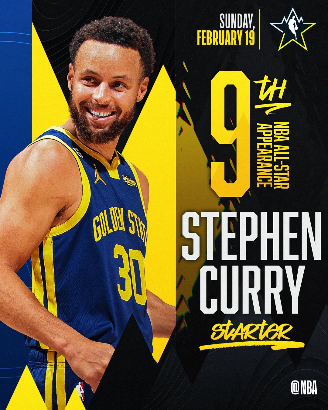 NBAAllStar on X Making his 9th NBAAllStar appearance. Stephen Curry of the warriors. Drafted as the 7th pick in 2009 out of Davidson StephenCurry30 is averaging 29.3 PPG 6.2 RPG and 6.2