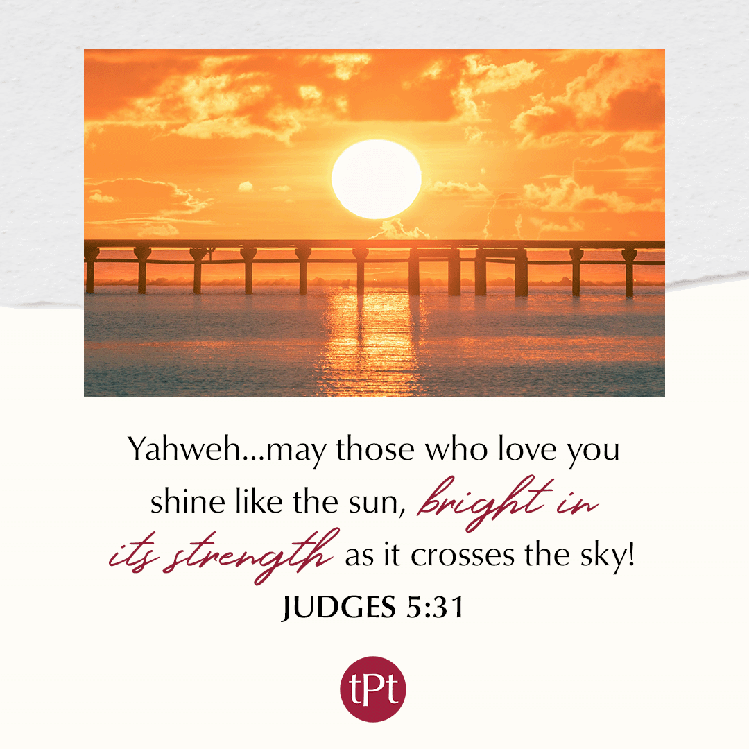 tptbible's tweet photo. Yahweh…may those who love you shine like the sun, bright in its strength as it crosses the sky!
Judges 5:31 TPT

Encounter God’s Heart...Shine Like the Sun
https://t.co/TSLKWCk5tX https://t.co/hkhZFnzADR