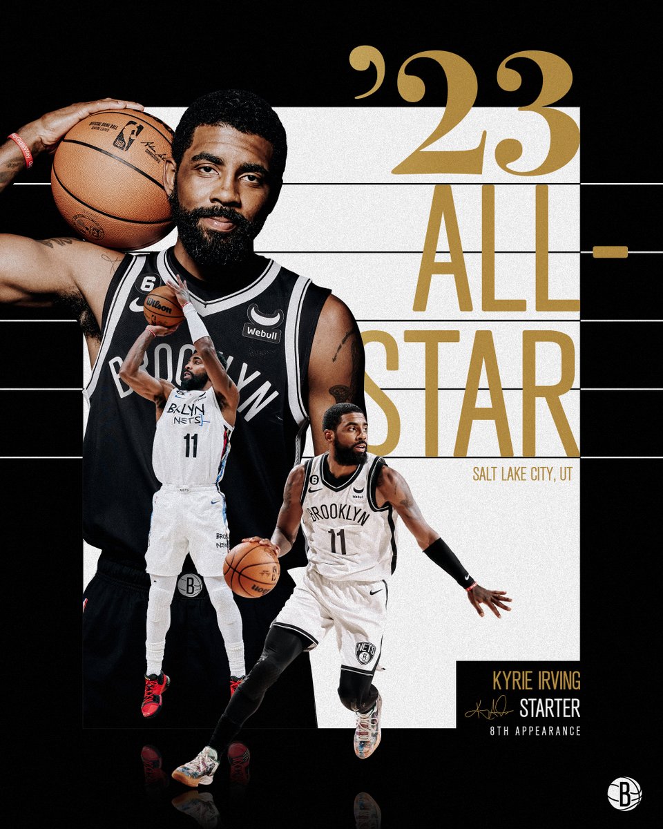 BrooklynNets's tweet photo. An #NBAAllStar for the 8th time ⭐️

Congrats, @KyrieIrving! https://t.co/aQoBYgVzW4