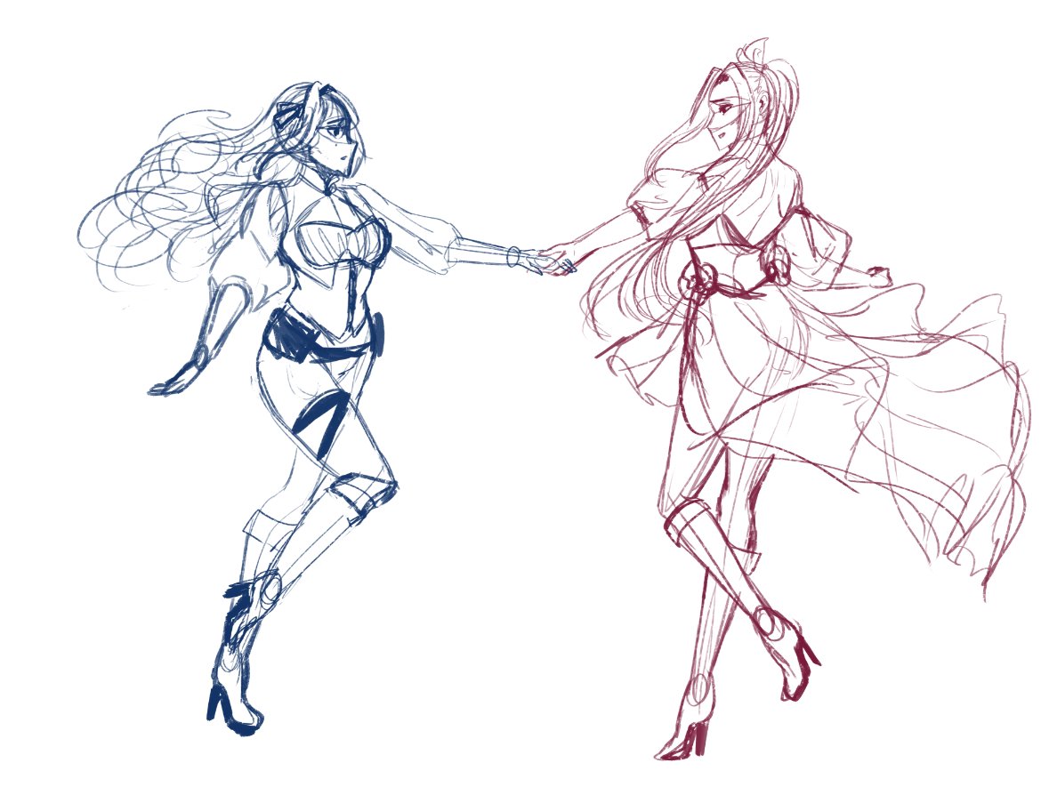 Henlo I am just here to share my doodles of some of my ocs that I made in high school bc i decided to revamp them lmao
Their names are Cataleya and Ashleigh 🥺