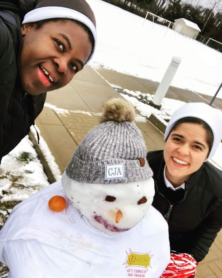 Snow days are just as much fun for teachers as they are for students! Just ask Sr. Clara Mahilia & Sr. Clara Marie ☃️ @CorJesuAcademy