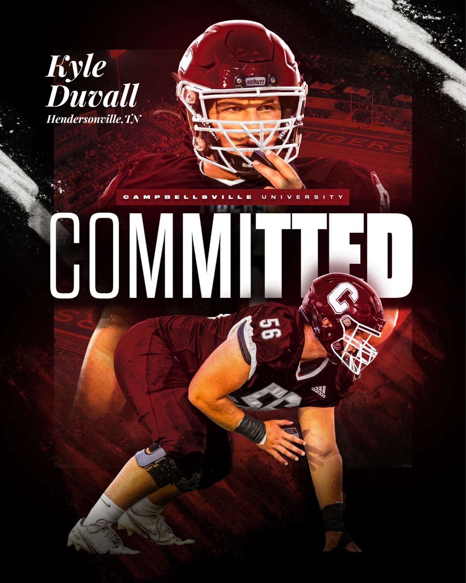 Beyond blessed to announce I will be furthering my academic and athletic career at Campbellsville University!! Thank you family, friends, coaches and the mighty man above for putting me in this position 🐅❤️🖤 <a href="/CvilleTigersFB/">Campbellsville Football</a> <a href="/CoachHBrown8/">Hunter Brown</a> <a href="/CommandoFB/">Commando Football</a>