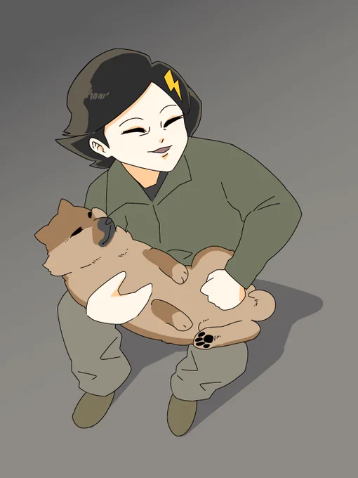 ご機嫌に犬のチ○コ弾く黒ゲリラちゃん 