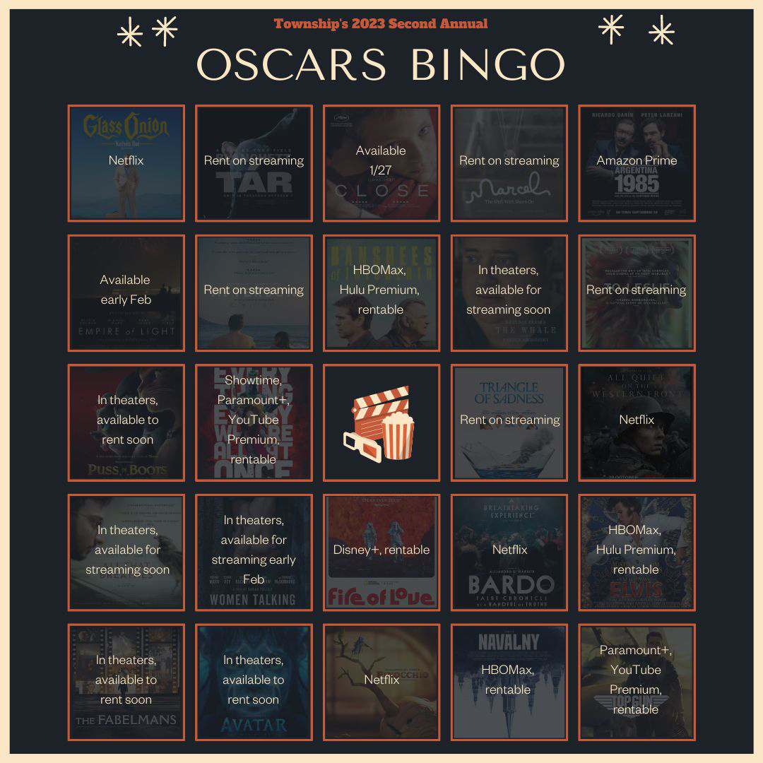Looking for some distributed team fun?  

We're gearing up for our yearly 📽 Oscars Bingo competition. It wraps with a virtual team movie night, including snacks 🍿 (winner picks the movie we watch!)

You should play too! We've made it easy for your team with our bingo cards.