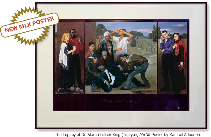 Renown painter Sam Adoquei's triptych on Rev. Dr. Martin Luther King Jr.'s assassination is now a poster,  just in time for Black History Month! Sam's signed copies are 50% off the regular price for a limited time. I learned oil painting in Sam's atelier!
 samadoquei.com/posters/
