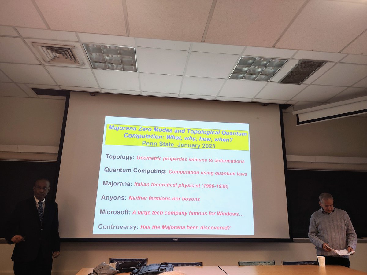 s_randomguy's tweet photo. Marker Public Lecture at Dept. of Physics @PSUScience by SD Sarma 
@condensed_the  with an introduction by Jainendra Jain... https://t.co/qcKredcKi3