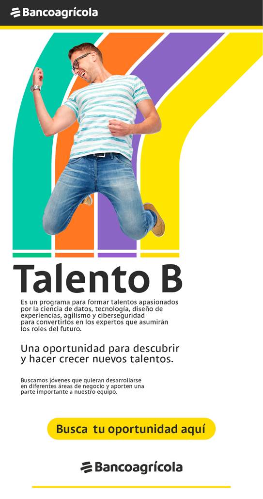 Como parte de la alianza con <a href="/bancoagricolasv/">Bancoagrícola</a>, se hace la invitación para estudiantes de 4to y 5to año de Sistemas Informáticos.
empleo.grupobancolombia.com/bancoagricola/…
Puedes pedir más orientación con la UVE de la FIA!