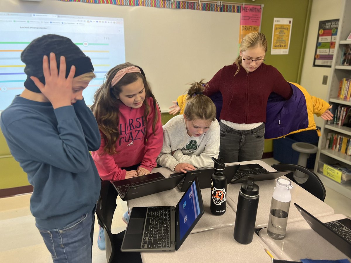 Team Kindness studied for their Ancient Mesopotamia test today! <a href="/quizlet/">Quizlet</a> live is always a heated competition! #ExploreBIS #BISKindness <a href="/BIS_principal/">Berry Principals</a>