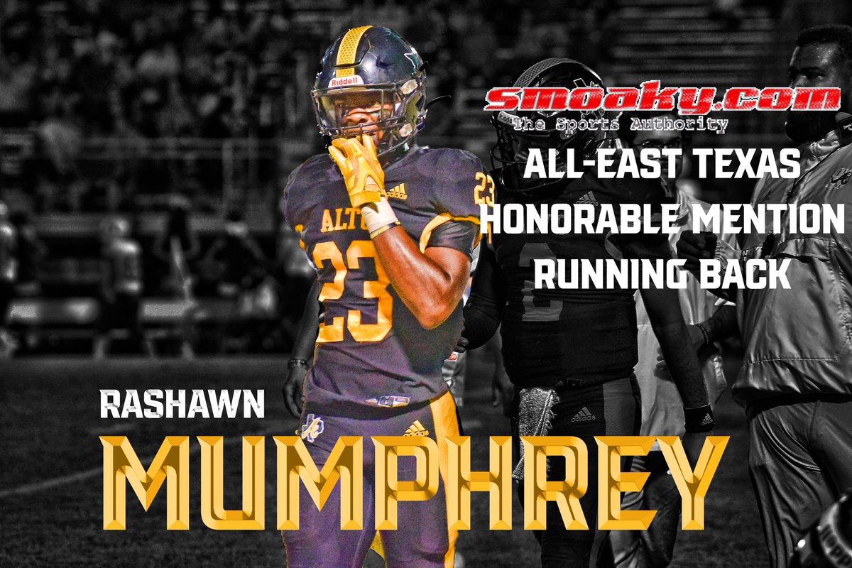 Congratulations to <a href="/Shawn17049735/">Rashawn Mumphrey</a> for being named to the <a href="/DavidSmoak/">David Smoak</a> All-East Texas Team!
#DTS #GoldStandard #BarNone