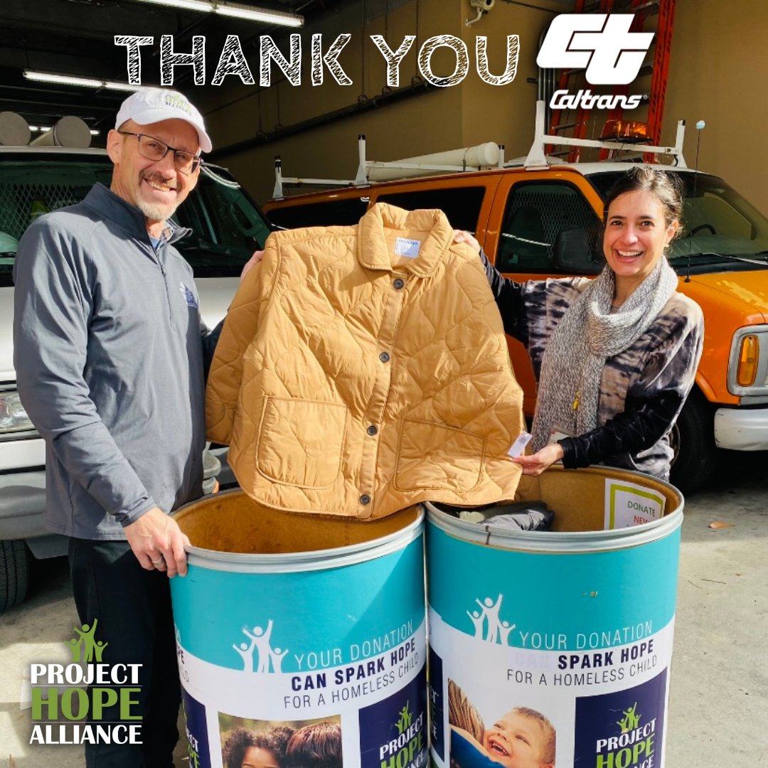 Thank you, Caltrans! 💚

The Caltrans team came together and hosted a winter essentials drive for our students! Because of their generosity and intentionality, our kids and families will have warm coats, fleece jackets, and heaters this winter season. <a href="/CaltransHQ/">Caltrans HQ</a>