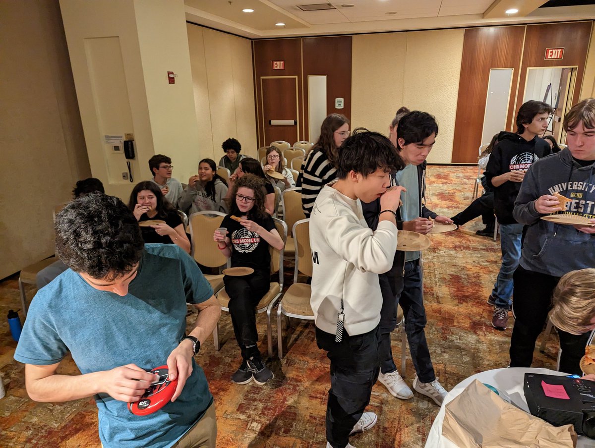 CHSPrincipalNJ's tweet photo. First night of Model UN is going great! #teambonding #ilmunc #CougarNation https://t.co/NL4aTXdIxX