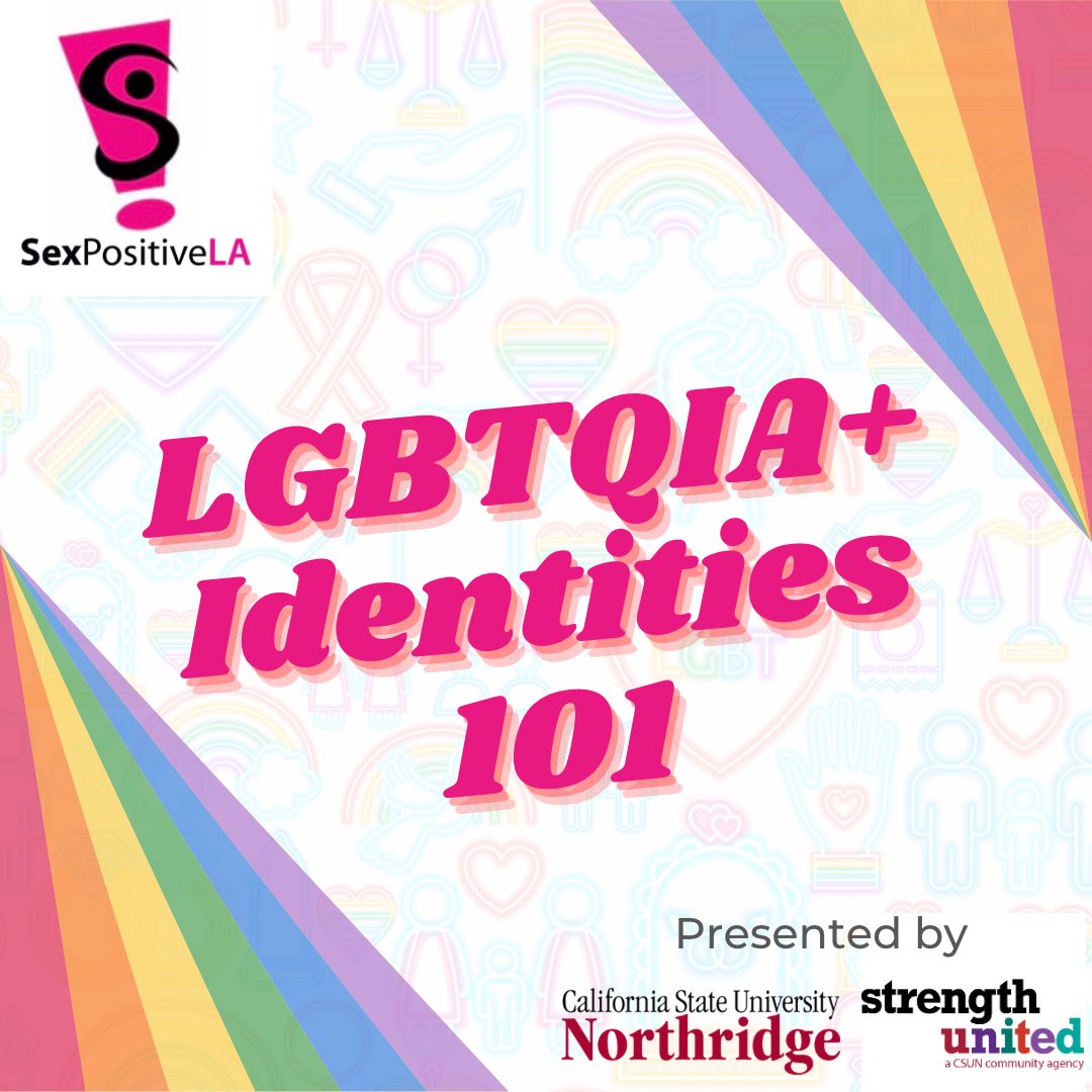 SexPosLA's tweet photo. Join us MON, JAN 30th for this new virtual class being offered through a partnership w/SPLA &amp; Cal State Northridge’s center for survivors StrengthUnited! This workshop provides an intro to LGBTQIA+ identities &amp; cultural humility, while focusing on common issues.

Link in bio⬆️💕 https://t.co/GaJWx8YrP6
