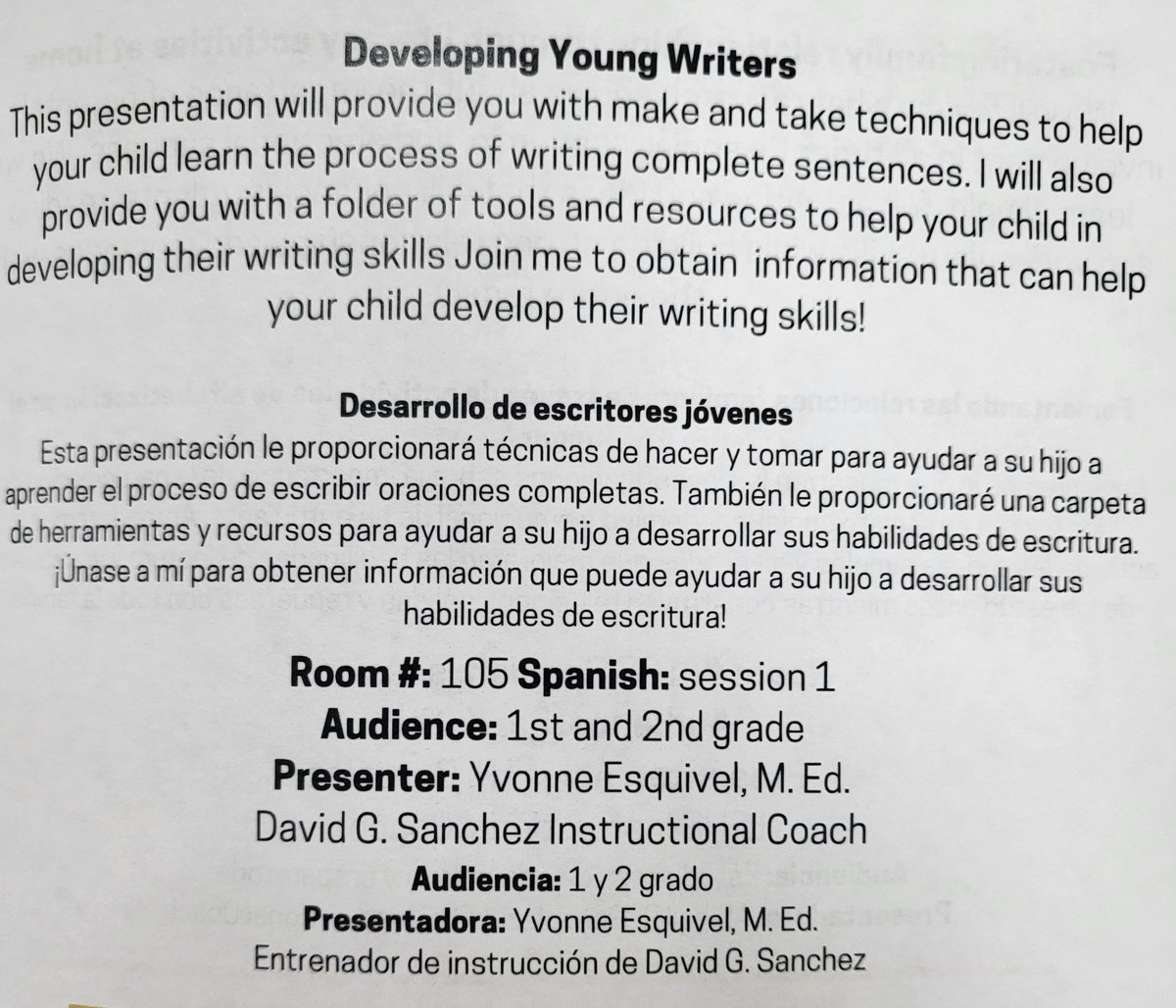 CoachEsquivel3's tweet photo. Annual Parent Conference @LaFeriaISD came to check out sessions that will help our little ones. Heard the writing session is great! π #ProudHusband #ParentConference #STAAR https://t.co/VgFM3ndsRl