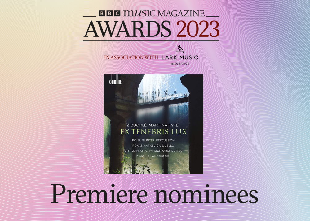 NOMINEE SPOTLIGHT: These works by Lithuanian composer Žibuokle Martinaitytė create ‘vast shimmering soundscapes that lead the mind somewhere dreamlike.’ #BBCMMAwards #PremiereAward @OndineRecords #lithuanianchamberorchestra #zibuoklemartinaityte bit.ly/3JfM0PR