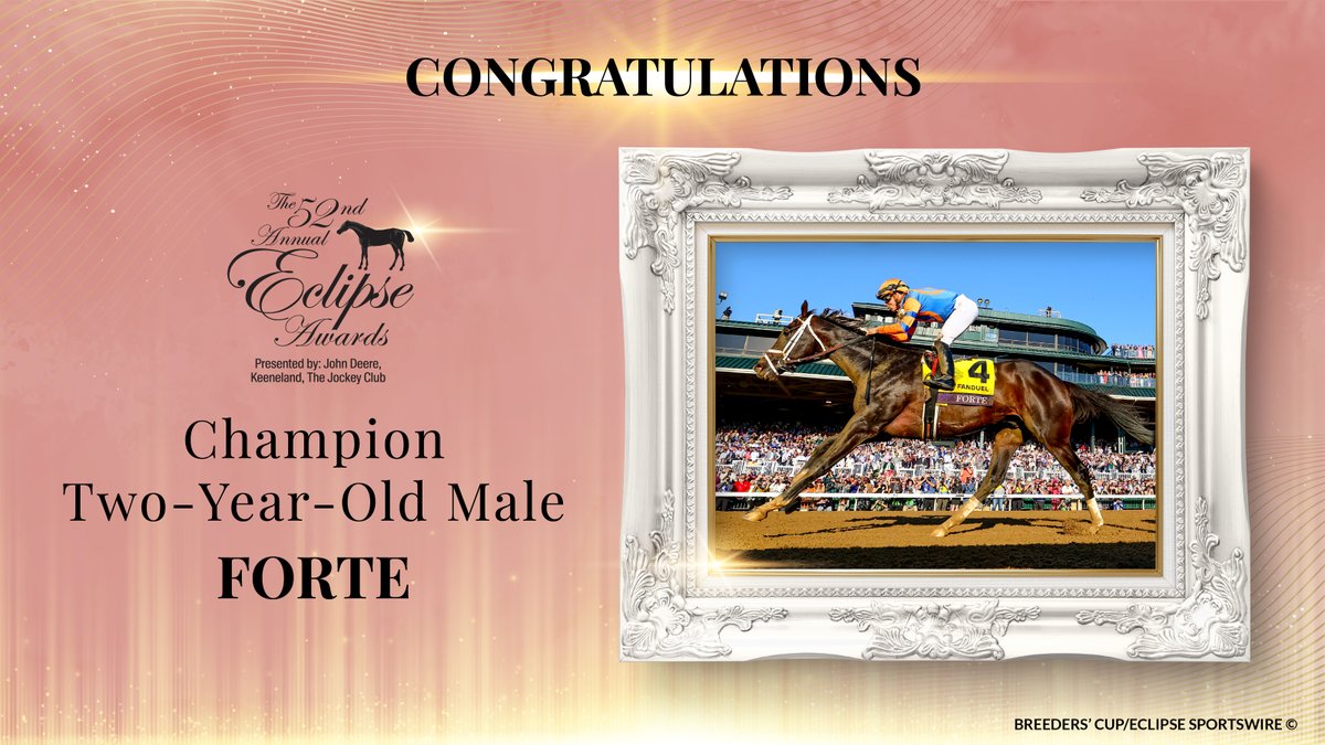 最優秀2歳牡馬はBCジュヴェナイル覇者のフォーテ。サクソンウォリアー産駒のヴィクトリアロードは最終選考には残りました。 