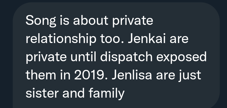 JenlisaDaily23's tweet photo. DM me for what? For JenKai? Lol😂 I think you're still in the past. We all know that JenKai is only a media play why still pushing that.

#JENLISA #JENNIE #블랙핑크 #제니 블랙핑크 리사 #LALISA #LISA #리사 @BLACKPINK https://t.co/8KXc4S5Le2