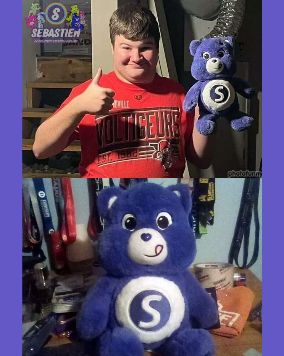 MArts2009's tweet photo. Yay! I finally got my plushie from my Care Bear Oc: Creative Bear. Thanks to my half-brother Francis for taking pictures of me with my plushie from my Care Bear crib: Creative Bear (the one above). https://t.co/3u7bt9Y9rP