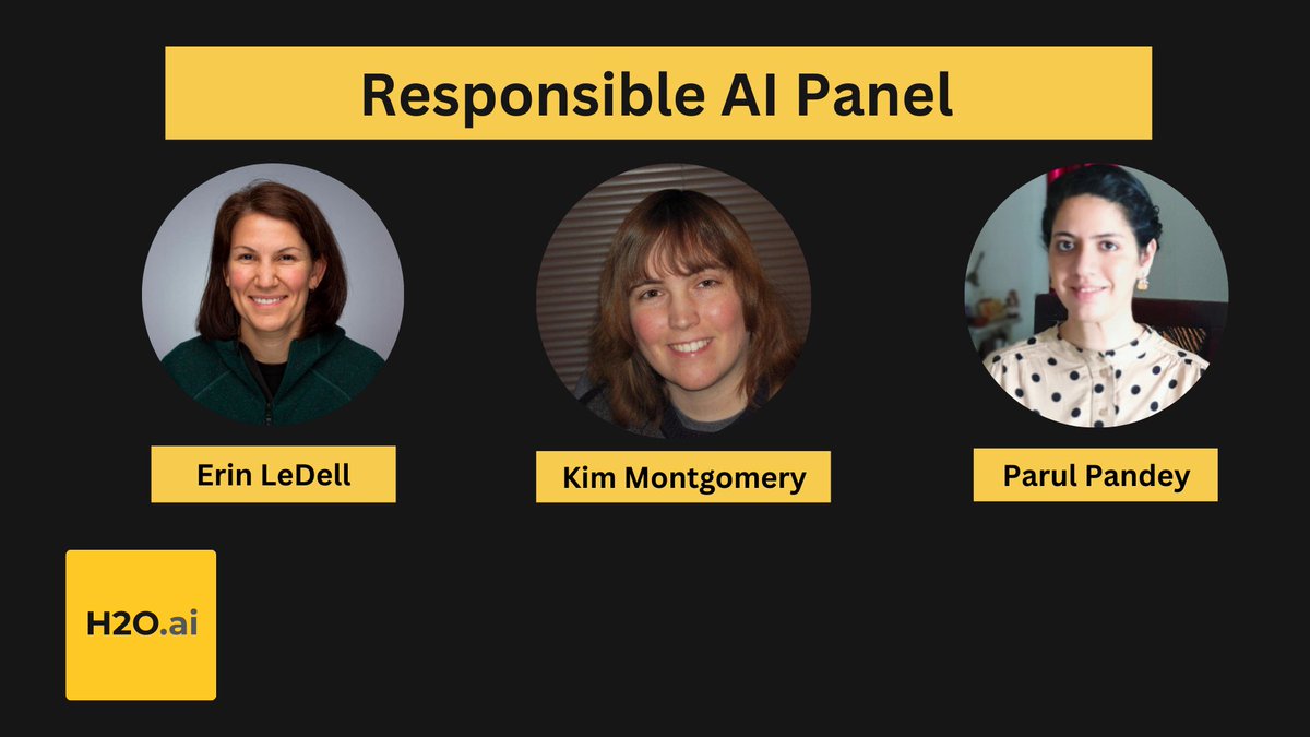 H2O.ai (@h2oai) on Twitter photo 🙏📚 Join <a href="/bhutanisanyam1/">Sanyam Bhutani</a> for a thought-provoking discussion on #ResponsibleAI with <a href="/ledell/">Erin LeDell - ledell.bsky.social</a>, <a href="/_dynamic24_/">Kim Montgomery</a> + <a href="/pandeyparul/">Parul Pandey</a>.
We'll delve into the current states of #interpretability, using models responsibly, and how <a href="/h2oai/">H2O.ai</a> products support these efforts.
ow.ly/ql3x50MBCNT 🙏📚 Join <a href="/bhutanisanyam1/">Sanyam Bhutani</a> for a thought-provoking discussion on #ResponsibleAI with <a href="/ledell/">Erin LeDell - ledell.bsky.social</a>, <a href="/_dynamic24_/">Kim Montgomery</a> + <a href="/pandeyparul/">Parul Pandey</a>.
We'll delve into the current states of #interpretability, using models responsibly, and how <a href="/h2oai/">H2O.ai</a> products support these efforts.
ow.ly/ql3x50MBCNT