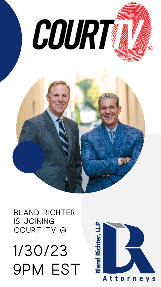 BlandRichterSC's tweet photo. Eric Bland is joining anchor Vinnie Politan from @CourtTV in person in #WalterboroSC to discuss the #murdaughtrial. Tune in at 9PM ET.
#murdaugh #alexmurdaugh #ericbland #ronnierichter #blandrichter #trial #litigation #legalmalpractice #malpracticelaw #malpracticelawyer https://t.co/zwpVzdmyHm