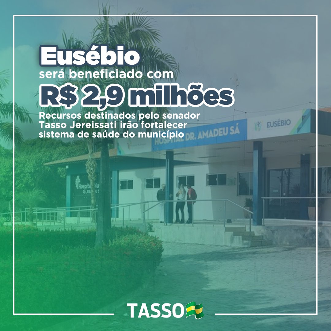 Destinei para a Prefeitura do Eusébio recursos do Orçamento da União de 2023, no valor de R$ 2.995.642,00. Novos investimentos irão possibilitar melhorias no sistema de saúde do município.