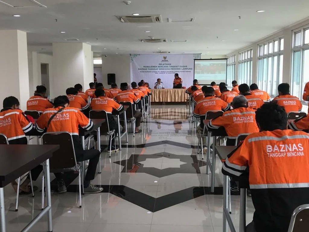 Pelatihan  Manajemen Bencana Tingkat Dasar se-Provinsi Lampung. Diadakan di Asrama Haji, Rajabasa, Kota Bandar Lampung dari tanggal 25-27 Januari 2023.
<a href="/baznasindonesia/">BAZNAS</a> 
<a href="/BNPB_Indonesia/">BNPB Indonesia</a> 
<a href="/purwakananta/">Vaflational</a>