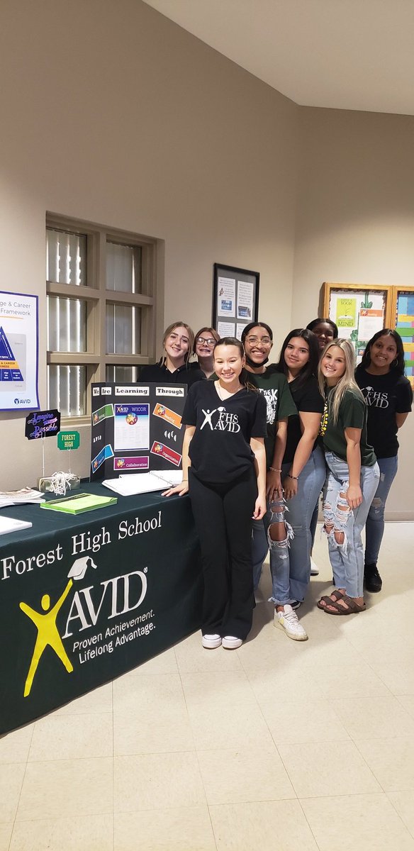 Getting ready to welcome future <a href="/FHS_WildcatLife/">Forest High School</a> freshmen and tell them all about AVID.
